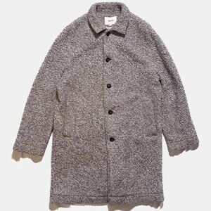 Made in UK Kestin Edinburgh Wool Overcoat, Undyed Marl - XL